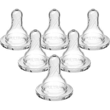 Dr. Brown's Ultra-Preemie Narrow Baby Bottle Nipple 6 Pack front view
