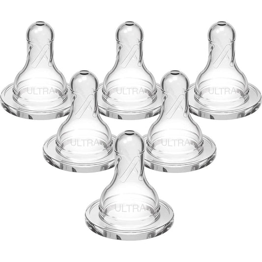 Dr. Brown's Ultra-Preemie Narrow Baby Bottle Nipple 6 Pack front view