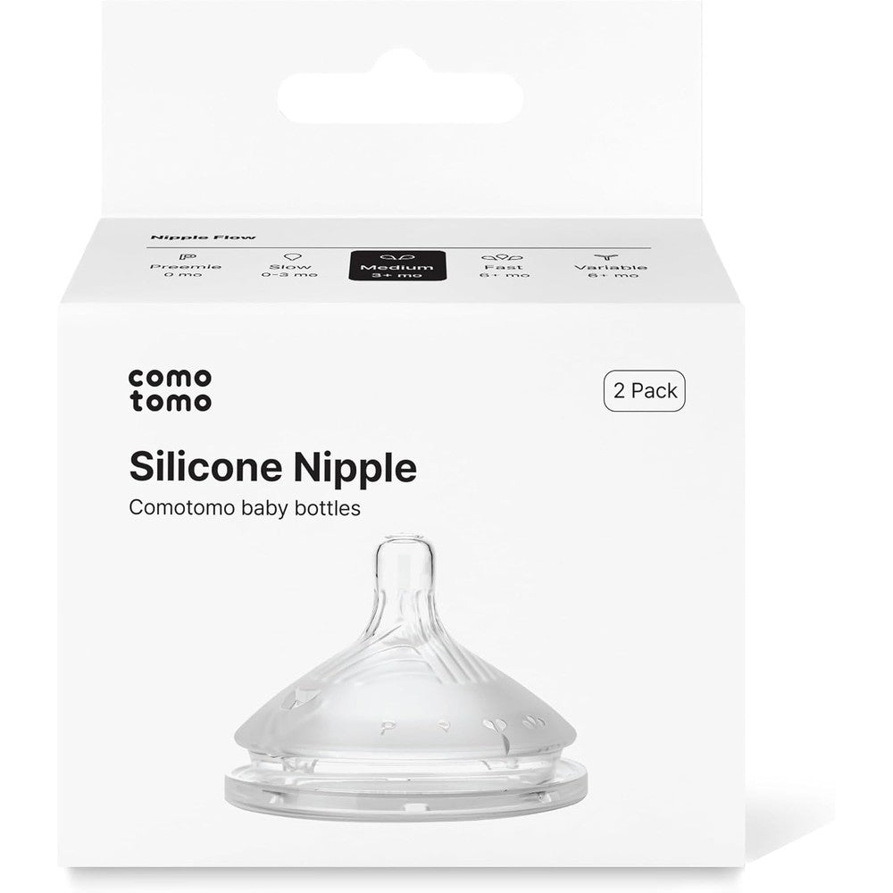 Comotomo Silicone Replacement Nipples Gen 2 pack of two front view