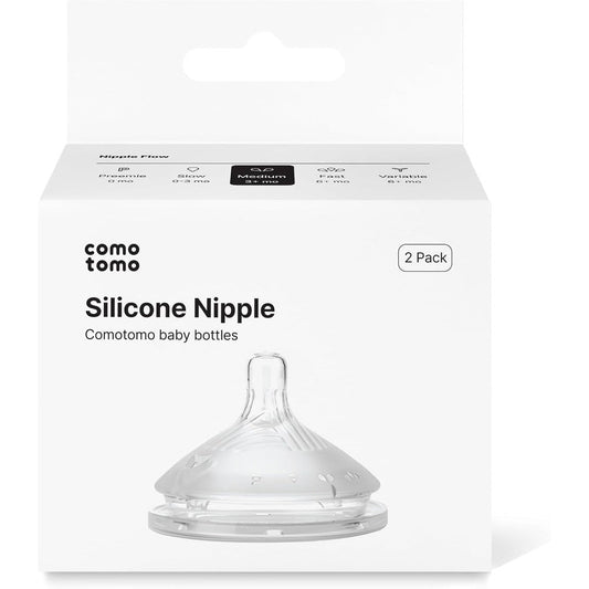 Comotomo Silicone Replacement Nipples Gen 2 pack of two front view