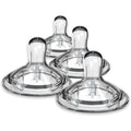 Nanobebe fast flow silicone baby bottle nipples 4 pack front view showcasing anti colic triple vents