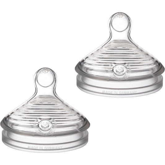NUK Simply Natural slow flow baby bottle nipples front view retail packaging