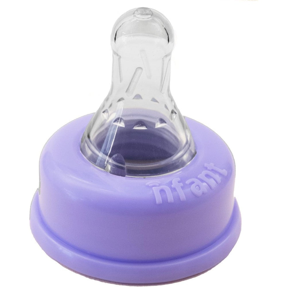 Nfant slow flow nipple purple 4-pack front packaging view