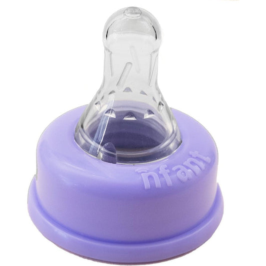 Nfant slow flow nipple purple 4-pack front packaging view