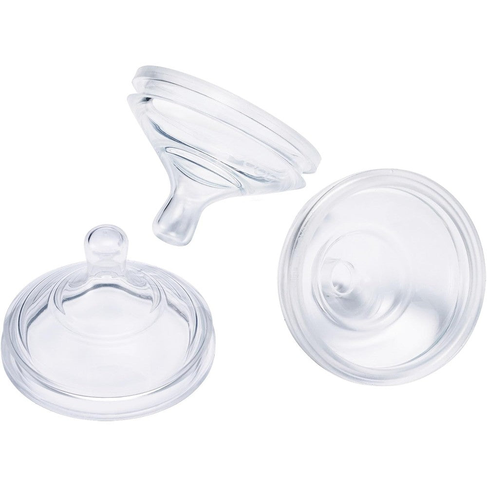 Boon Nursh silicone baby bottle nipples fast flow 3 count pack front view