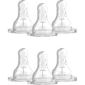 Dr. Brown's Natural Flow Level T Narrow Baby Bottle Nipple 6 Pack front packaging view showcasing slower flow newborn teats.