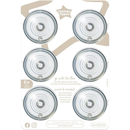 Tommee Tippee feeding bottle nipples with breast like shape for natural latch