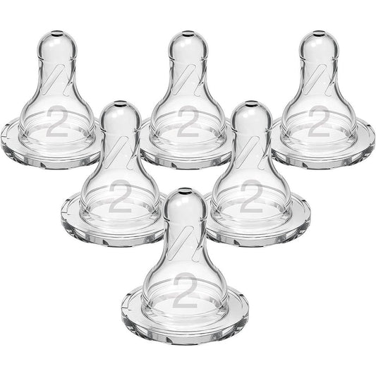 Dr. Brown's Natural Flow Level 2 Narrow Silicone Nipples front view