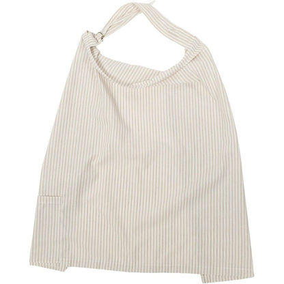 My Brest Friend linen blend nursing cover front view with beige stripes