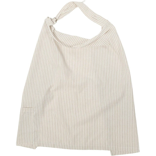 My Brest Friend linen blend nursing cover front view with beige stripes