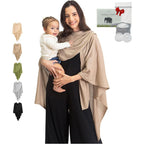 Motherly Nursing Cover honey camel front view for breastfeeding