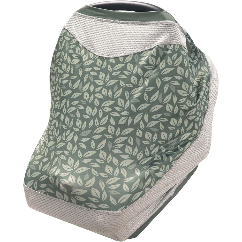 Boppy 4 and More Multi-Use Cover Green Leaves front view