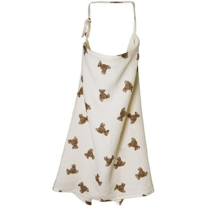 Layzoo Muslin Nursing Cover bear pattern front view