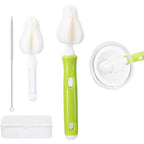 Bexdug breast pump cleaning kit front view showing green and white sponge brush