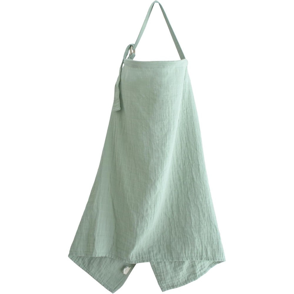 Mushie nursing cover in Roman Green front view