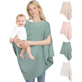 Goal Zone muslin nursing cover front view in green.