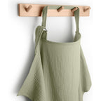 Comfy Cubs muslin nursing cover in sage green front view