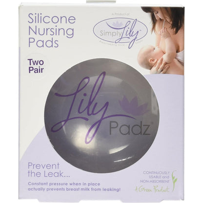 LilyPadz reusable silicone nursing pads double pair packaging front view