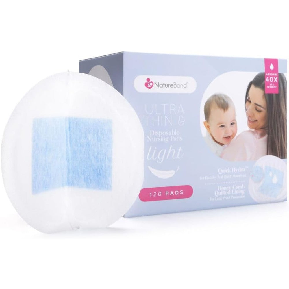 NatureBond ultra thin disposable nursing pads 120 count box front view