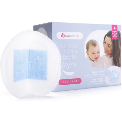 NatureBond ultra thin disposable nursing pads 120 count box front view
