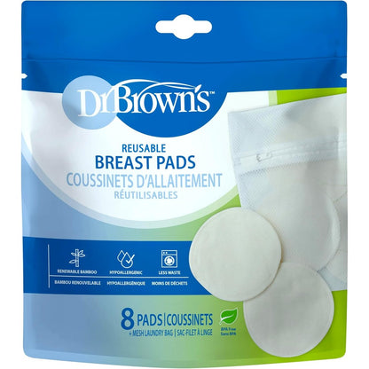Dr. Brown's Reusable Breast Pads 8 count packaging front view