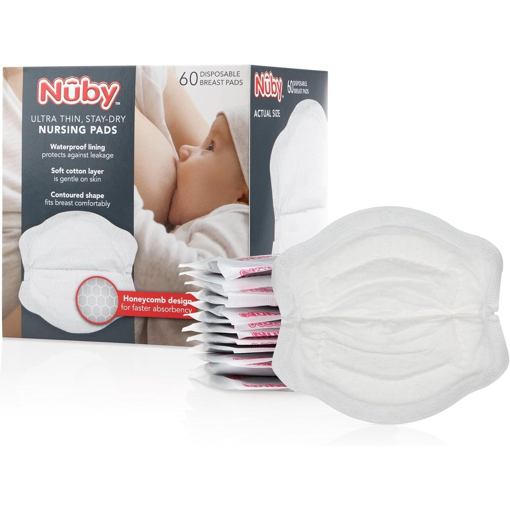 Nuby Stay-Dry Disposable Breast Pads front view