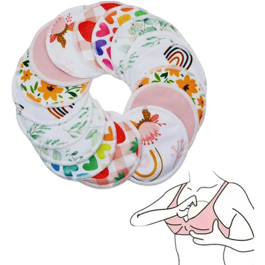 Asenappy reusable nursing breast pads front view