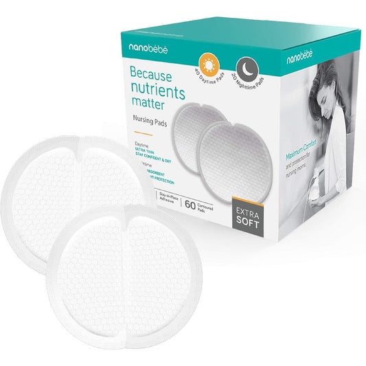 Nanobebe disposable nursing pads packaging front view