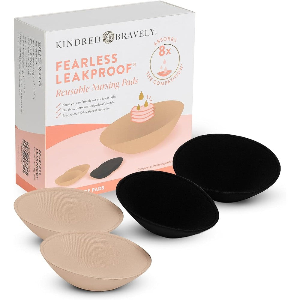 Kindred Bravely Fearless Reusable Nursing Pads 4 pack front view