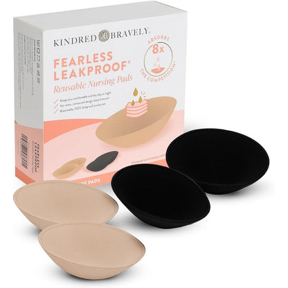 Kindred Bravely Fearless Reusable Nursing Pads 4 pack front view