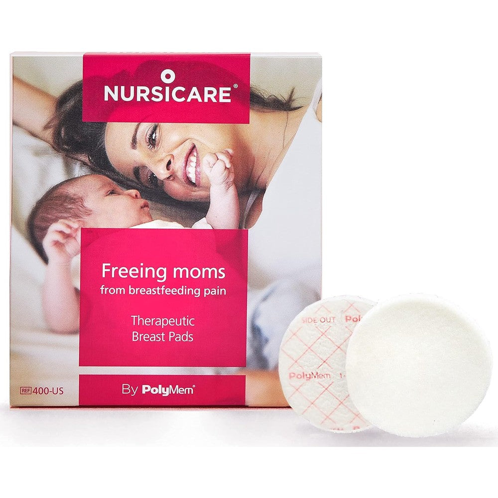 Polymem Nursicare Therapeutic Breast Pads front view packaging