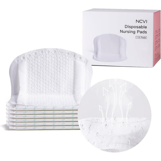 Ncvi disposable ultra-thin nursing pads 110 count front view packaging