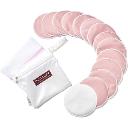 Momcozy reusable nursing pads 14 pack front packaging view