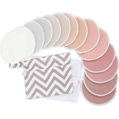 KeaBabies reusable nursing pads set with 14 pieces and wet bag