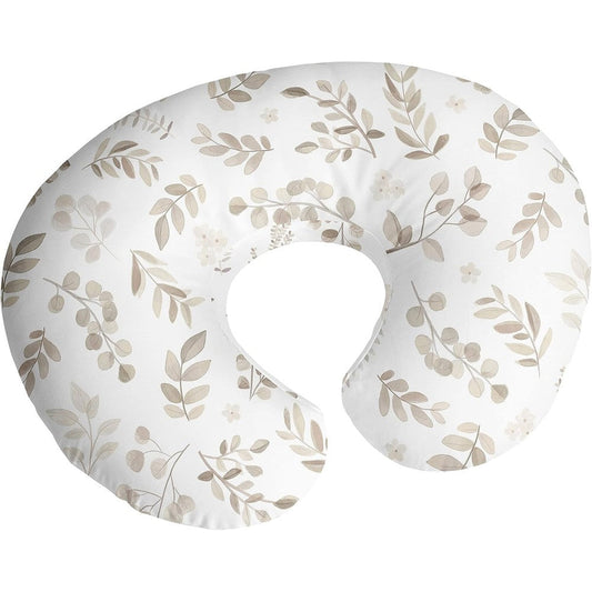 Sweet Jojo Designs botanical leaf nursing pillow cover front view