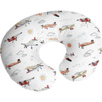 Sweet Jojo Designs vintage airplane nursing pillow cover front view