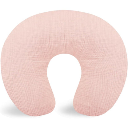 Hooyax muslin nursing pillow cover pink front view