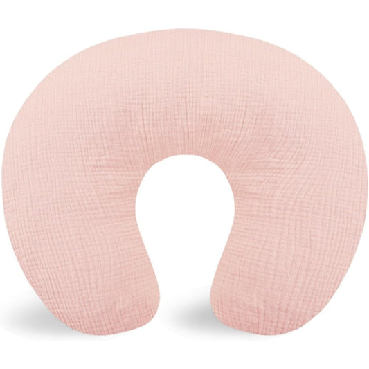 Hooyax muslin nursing pillow cover pink front view