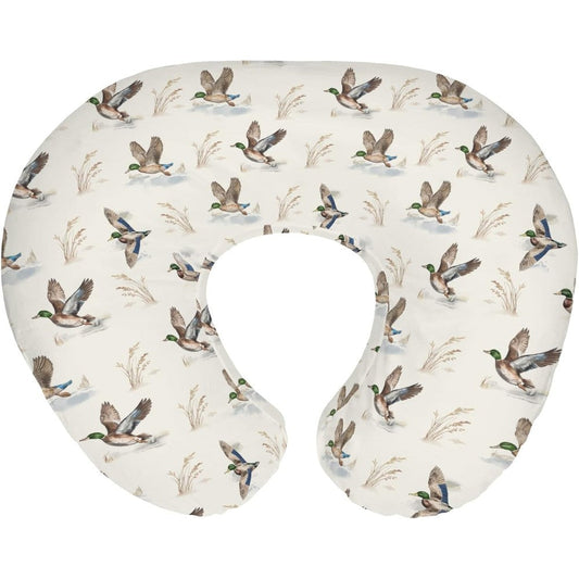 ZoUbqchY Wild Ducks Mallards nursing pillow cover front view