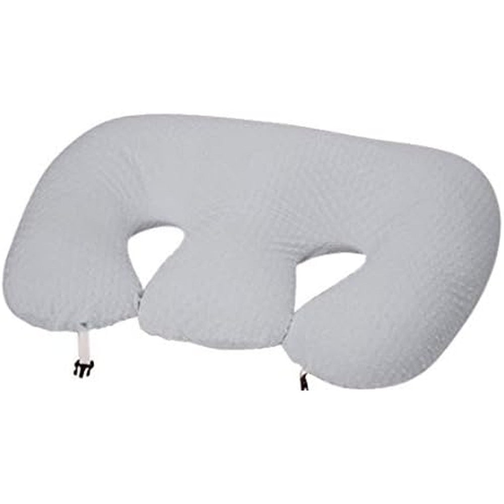 Twin Z grey replacement nursing pillow cover front view