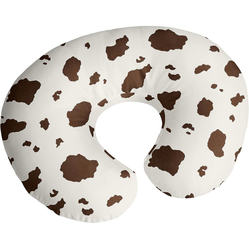 Sweet Jojo Designs Western Cow Print Nursing Pillow Cover front view
