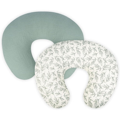 Lethooly 2-pack muslin cotton nursing pillow cover set