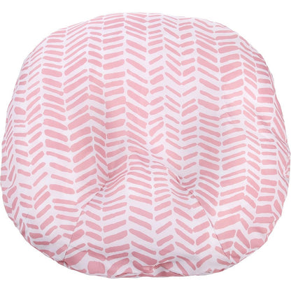Mila Millie newborn lounger cover front view in pink herringbone