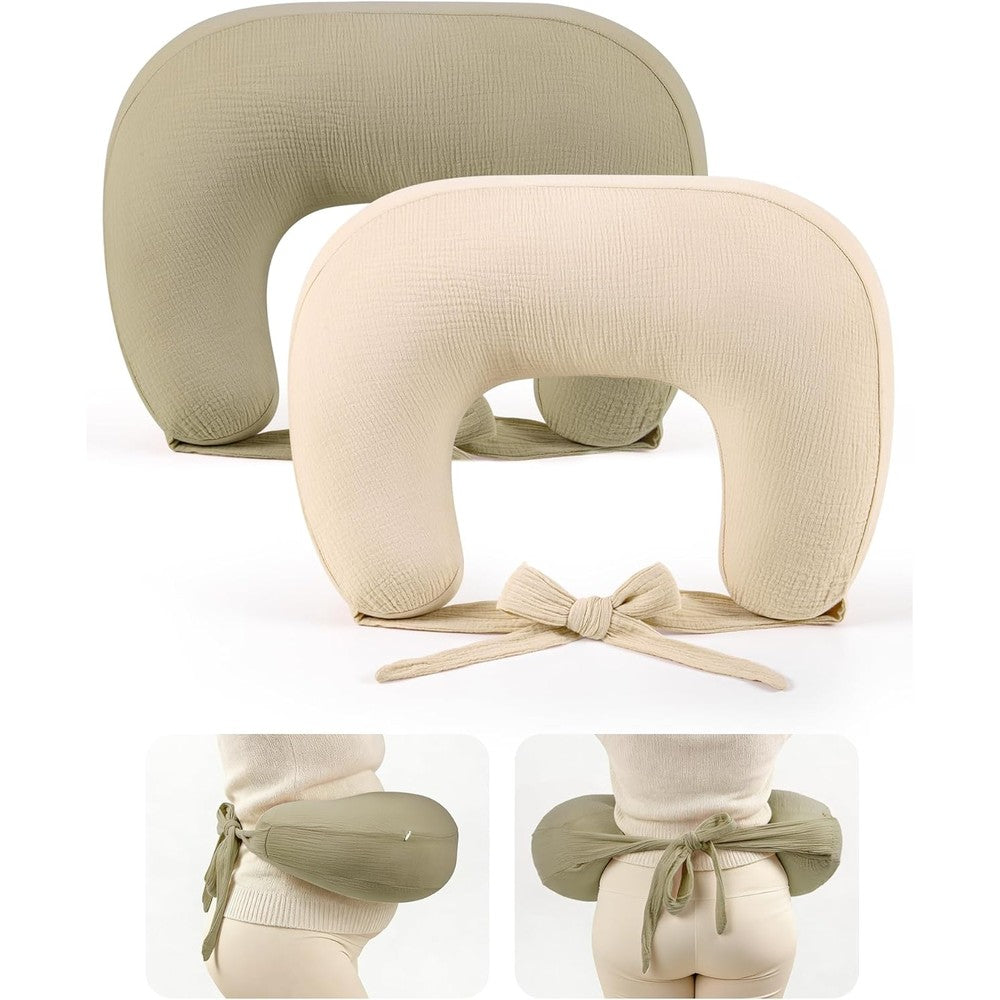 Lulumoon muslin nursing pillow covers front view set of two
