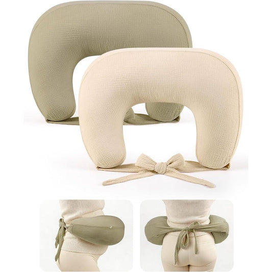 Lulumoon muslin nursing pillow covers front view set of two