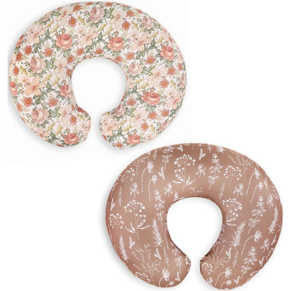 Little Jump Western Wild Flowers nursing pillow cover front view