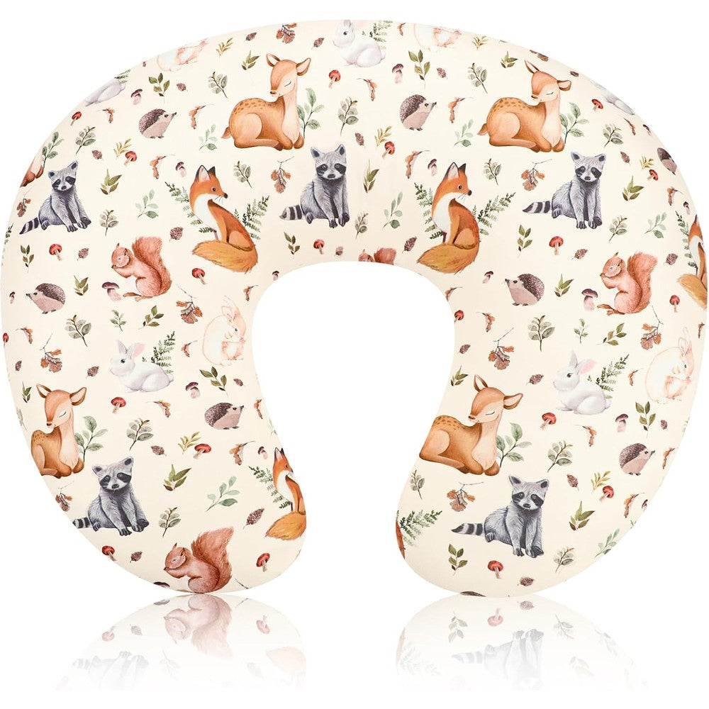 Jundetye woodland animals nursing pillow cover front view