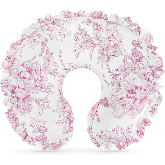 Dilimi nursing pillow cover pink floral front view