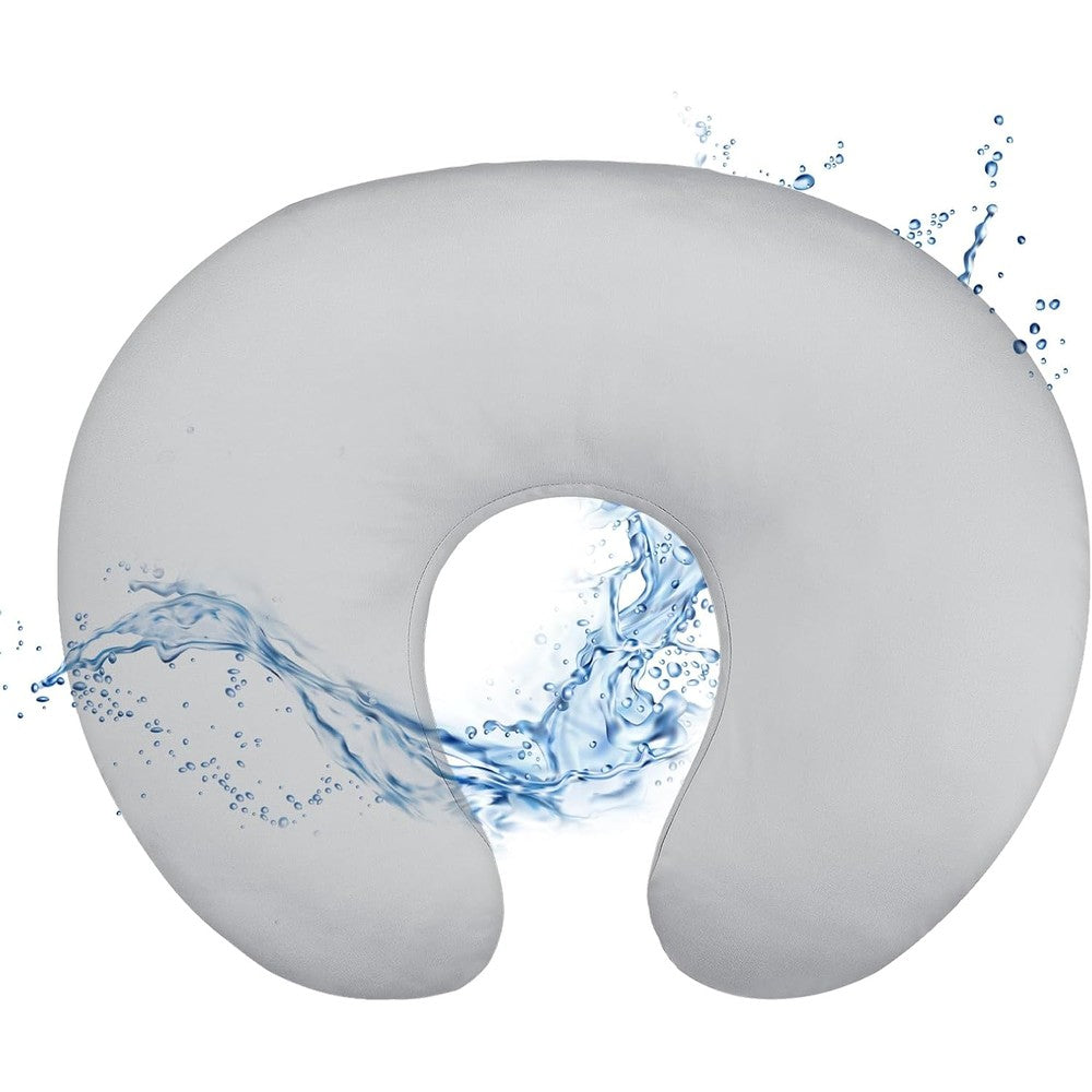 Hooyax Baby Waterproof Nursing Pillow Cover in grey front view