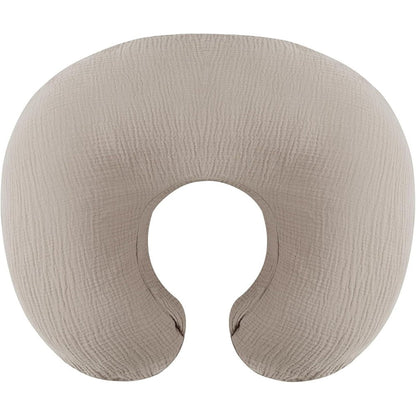 Onacosht muslin nursing pillow cover in Fog front view